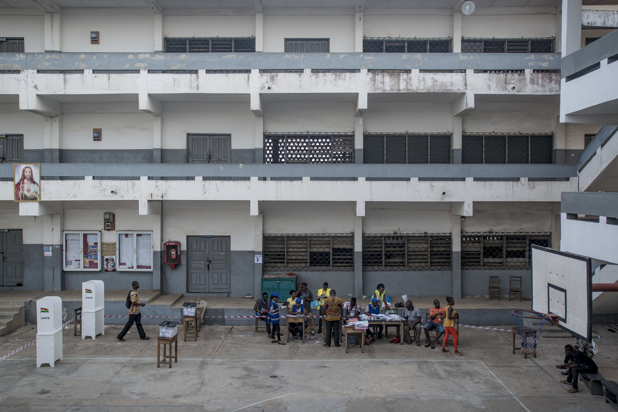  A voting station in James Town, Accra, during 7th December General Election voting day 