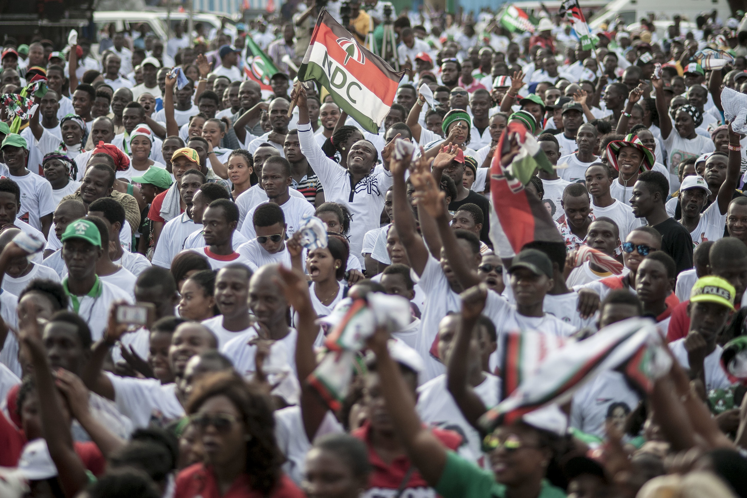  John Dramani Mahama's NDC supporters during a rally in Tema town Accra 