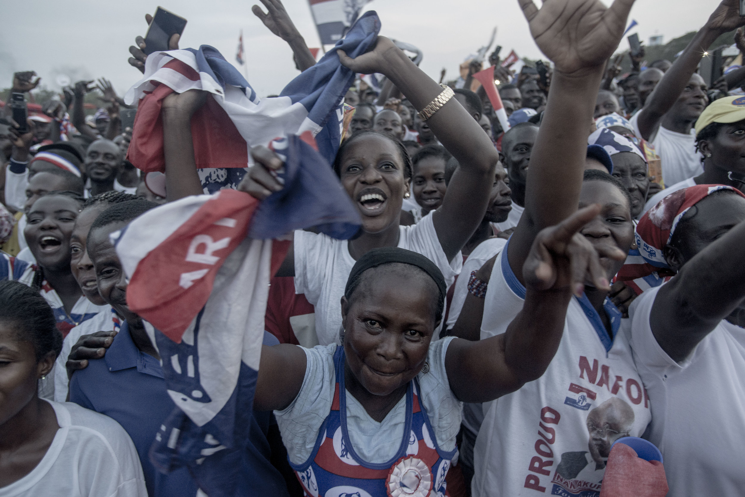  Nana Akufo Addo's NPP supporters during a rally in Tema town Accra 