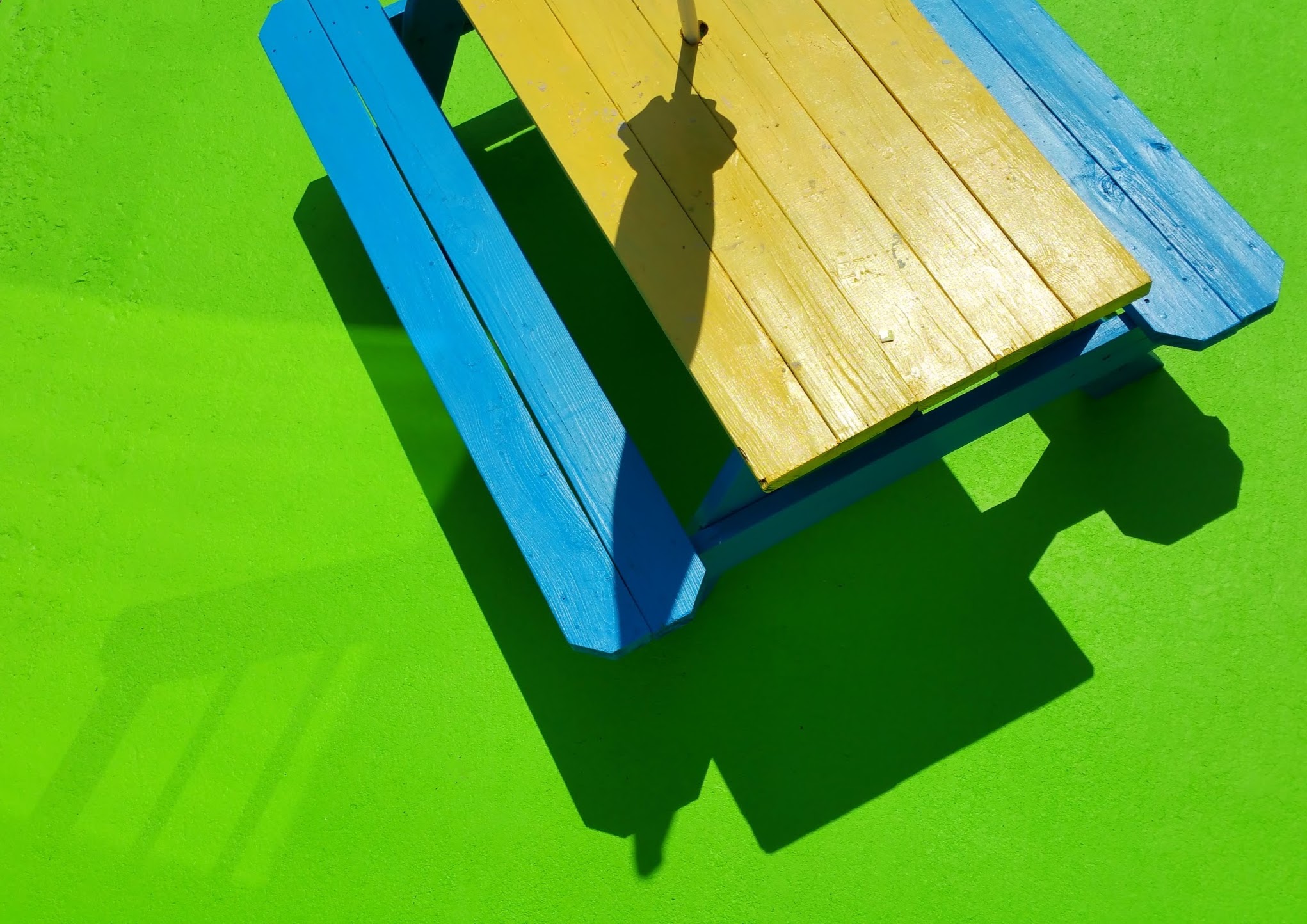 Yellow Picnic Table