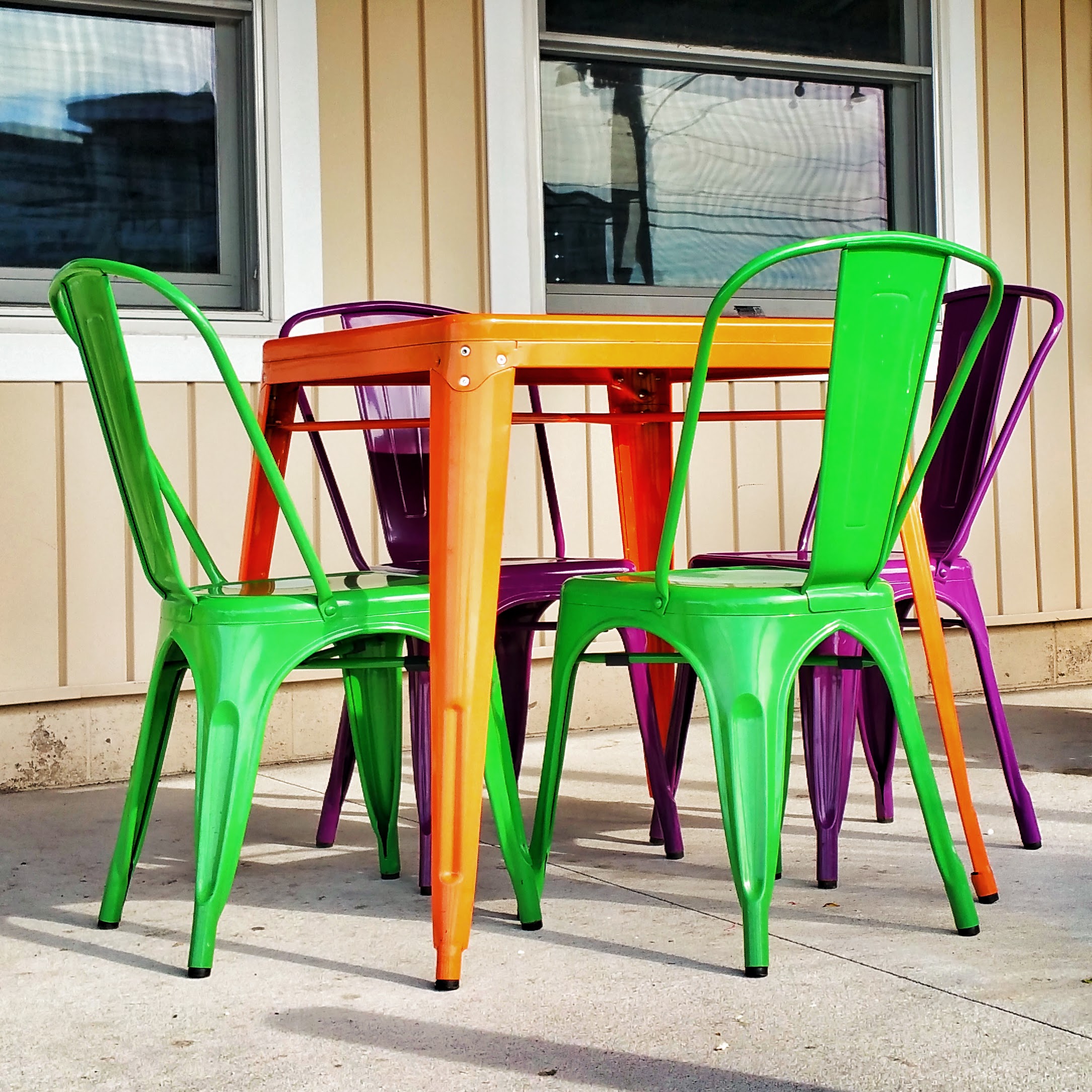 Green and Purple Chairs