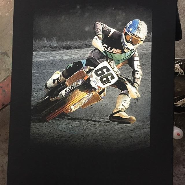 Printed these late Friday night for a buddy. This is one of my favorite prints we have done to date. 6 colors, all high mesh, super soft hand. #threadmonster #bayarea #art #racing #smallbusiness #screenprinting #inkslinger #process