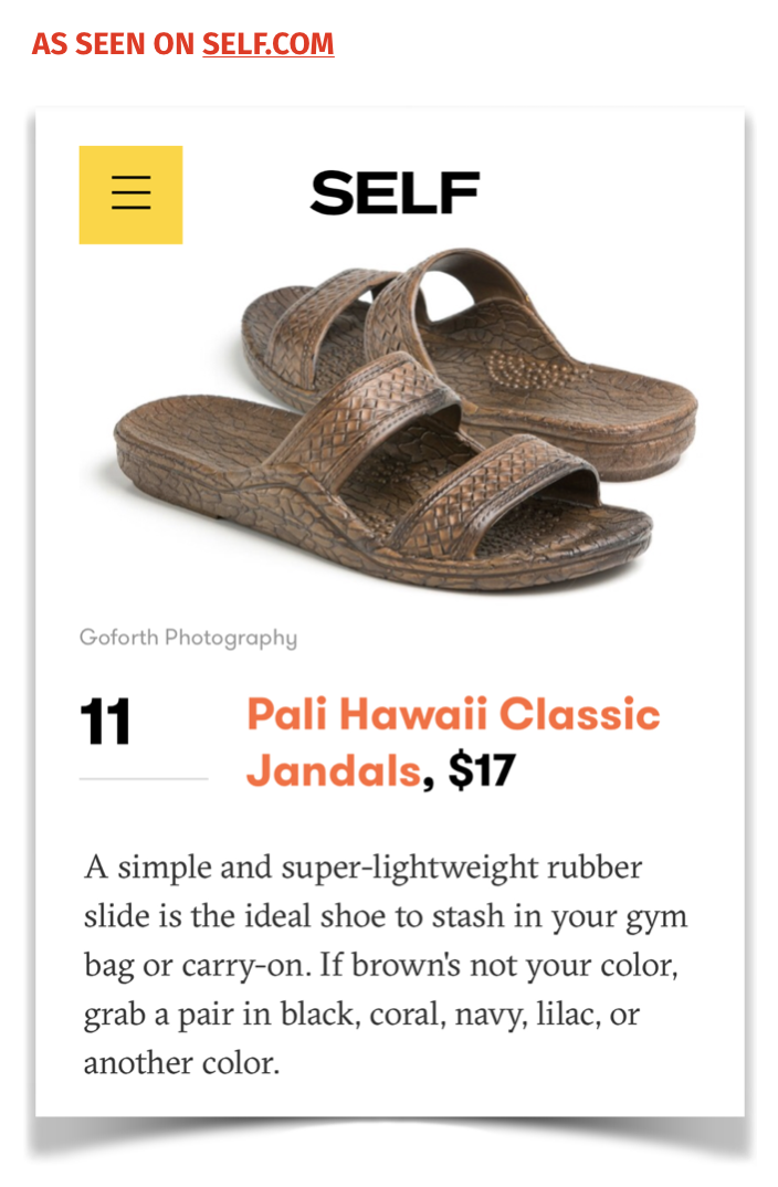 Self.com: 17 Shower Shoes You'll Actually Want To Wear Outside The Locker Room ( link )