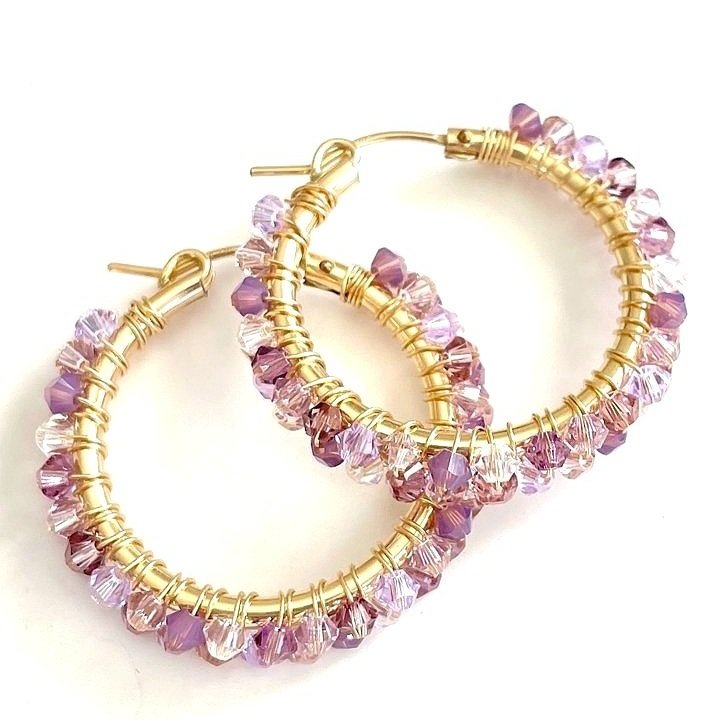 Crystal Cluster Hoops