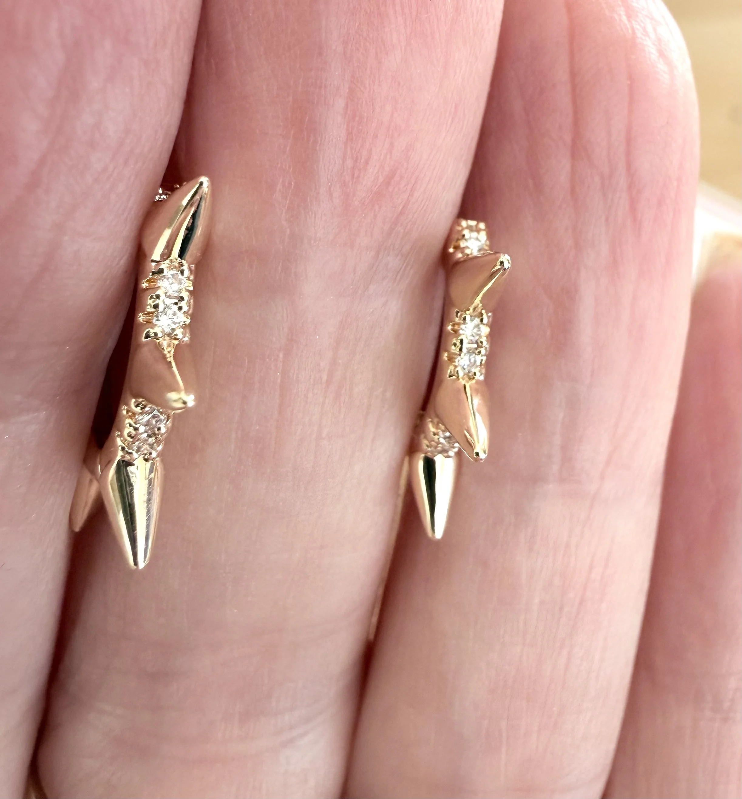 Pavé Spike Huggies