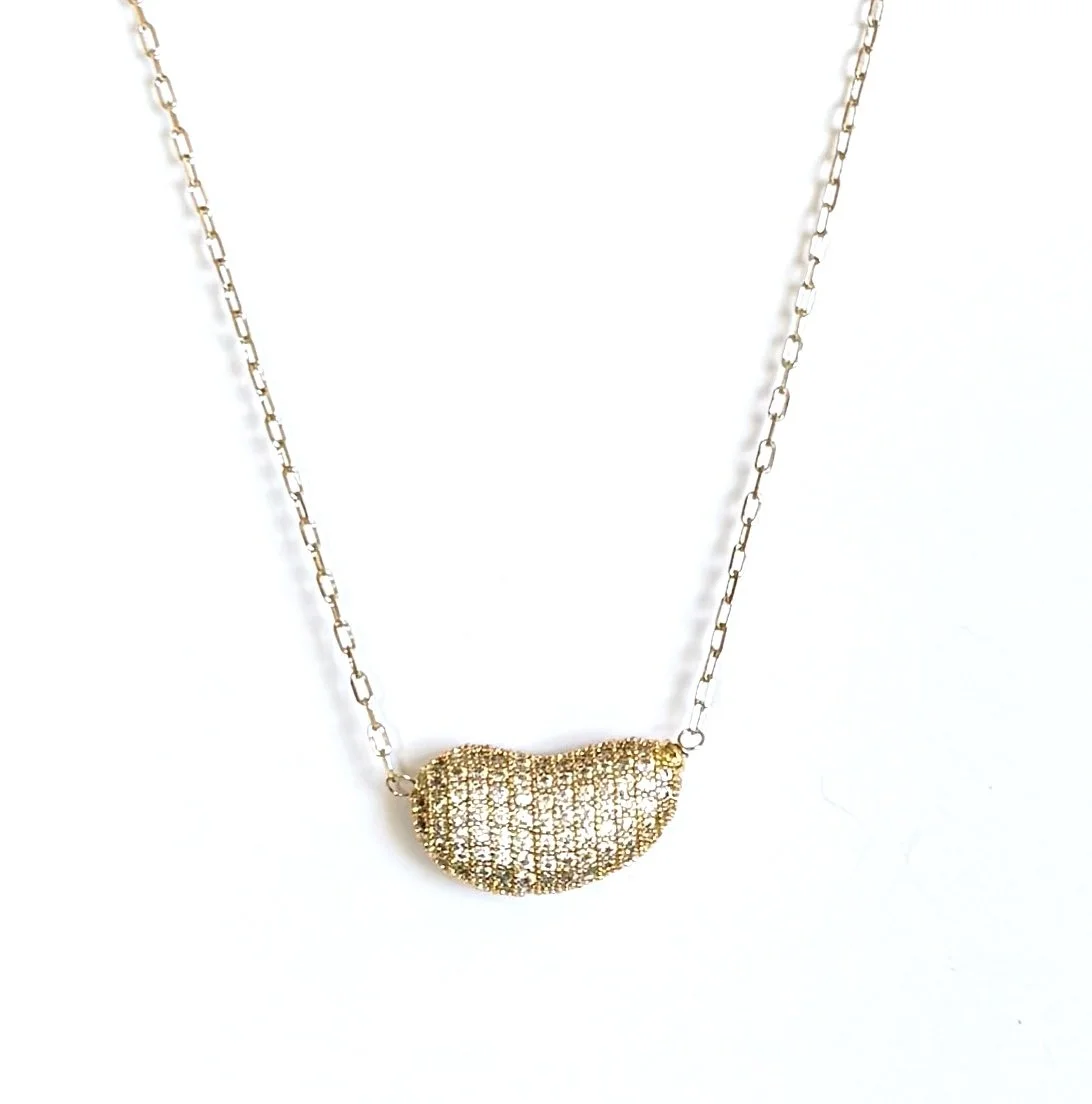 Pavé Bean Necklace