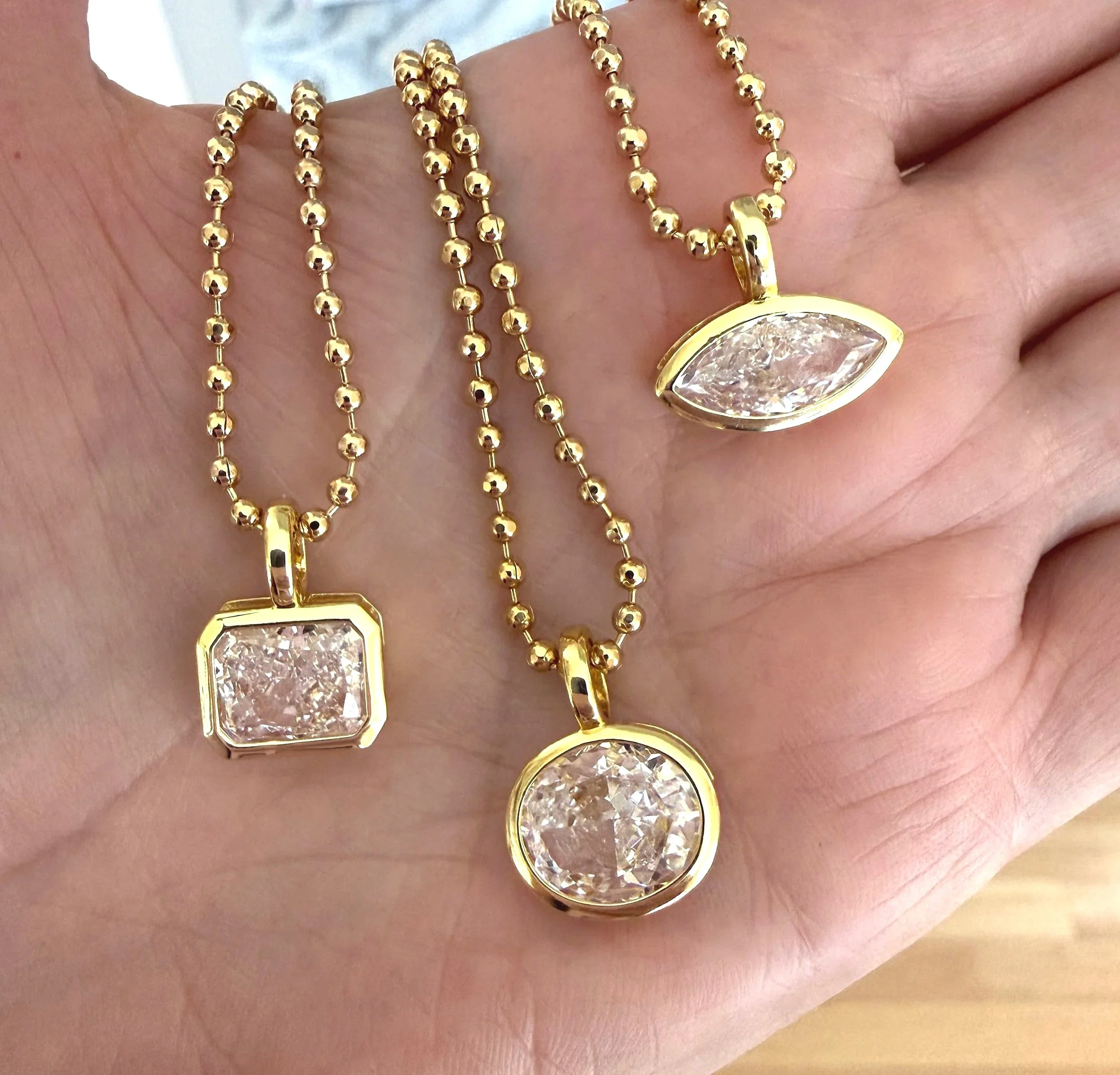 Solitaire Pendant Necklaces