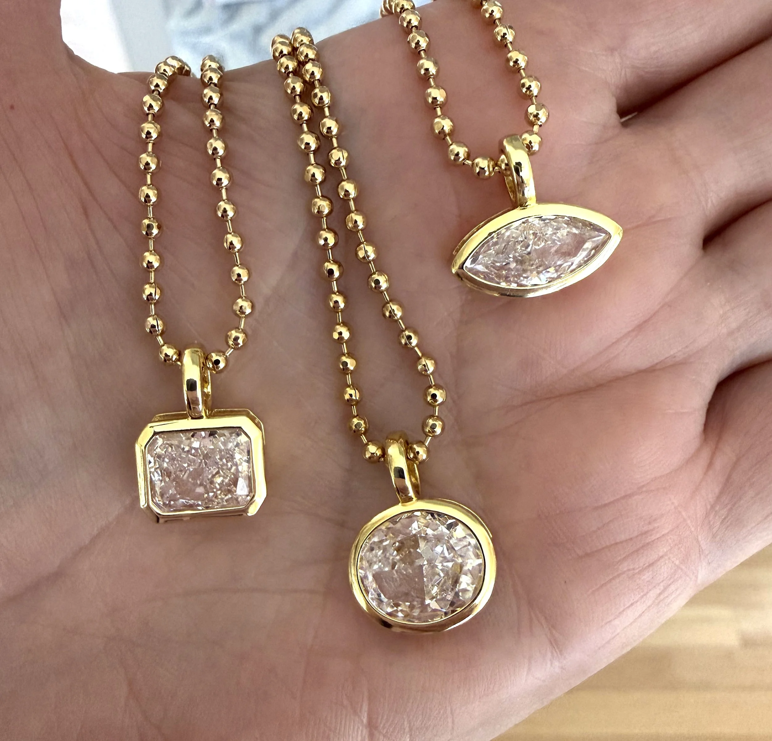 Solitaire Pendant Necklaces