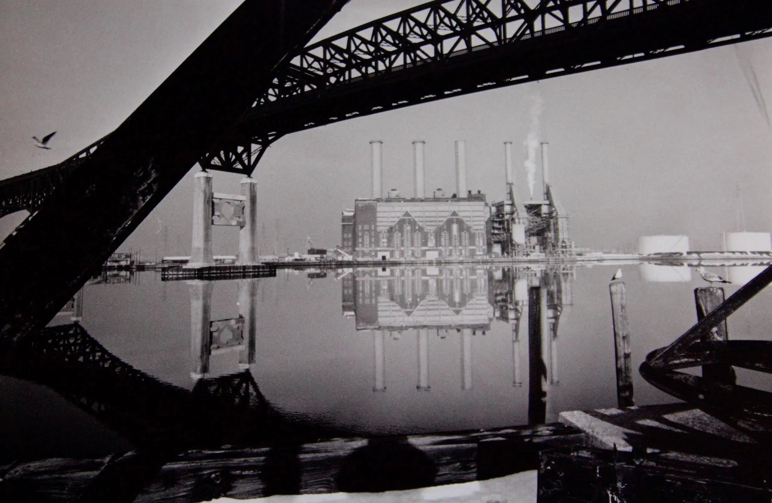 The majestic Pulaski Skyway with the Hackensack River quite calm. Photograph by Bill Bayer. 