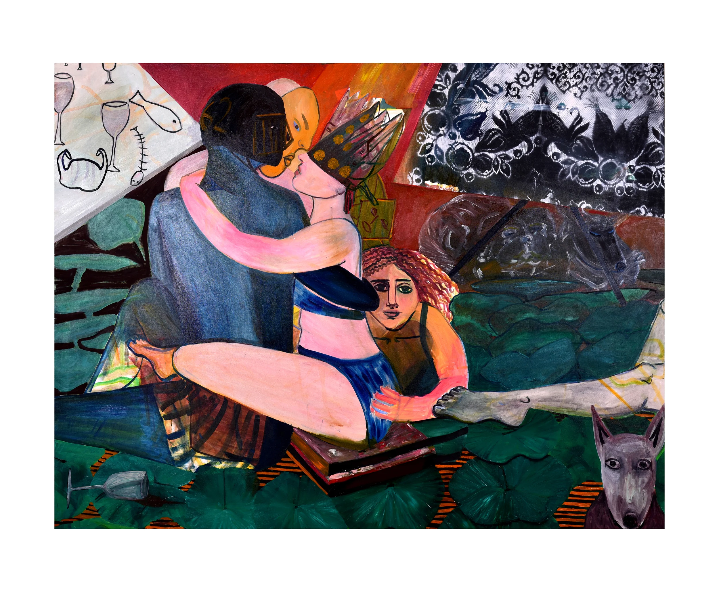 "Autopsy of a Banquet," 47” x 63", oil on canvas, 2015