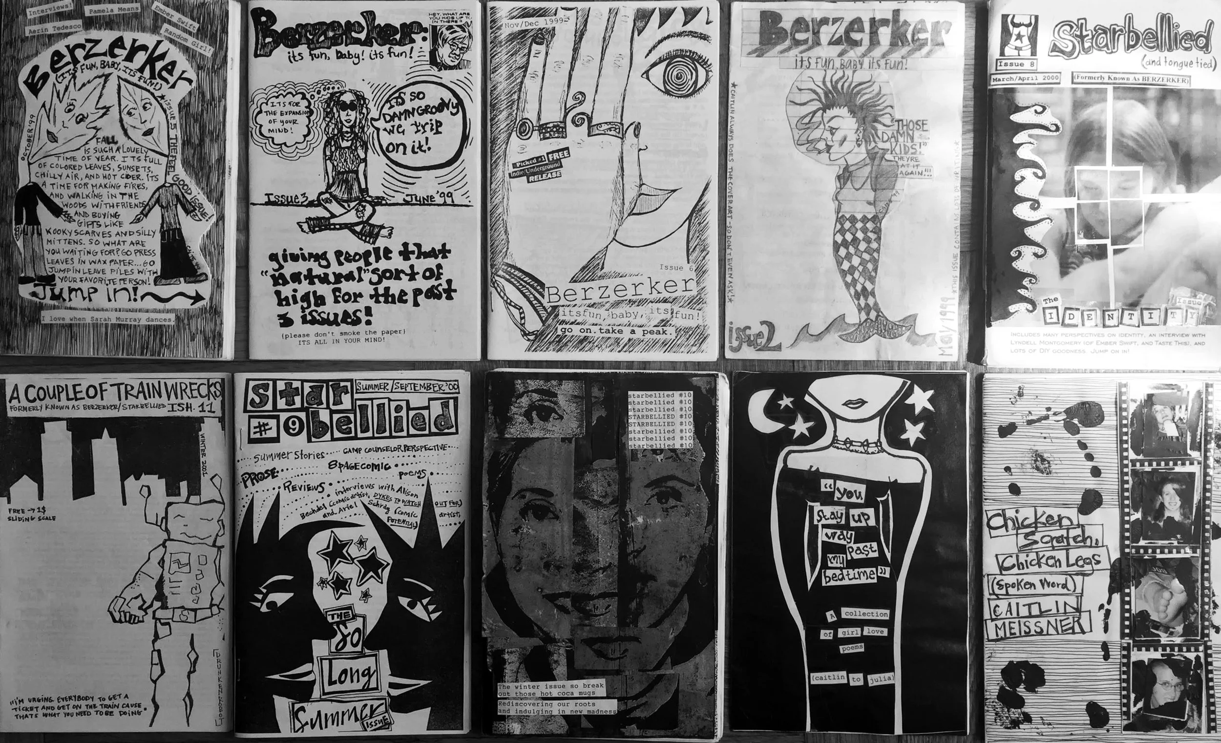 High school era zine covers; courtesy of the artist