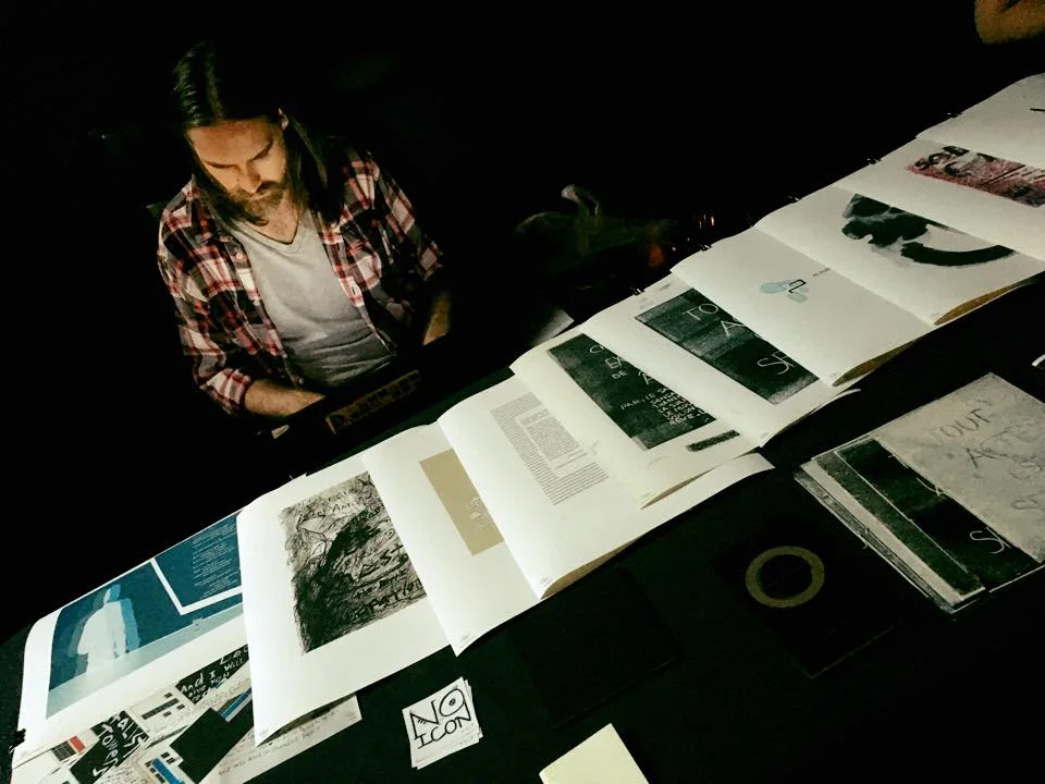 Brian working the MadGleamPress table at The Paper Box in Brooklyn