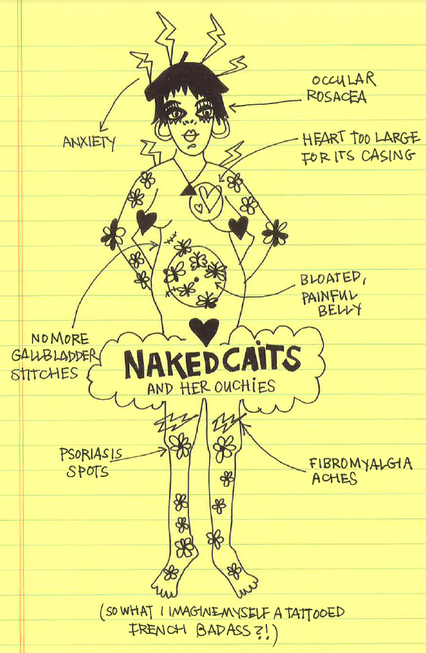 Sketch from The Sage of Daisy Skin , a journal created for a collaboration between Pulp Nature and Rekorder; courtesy of the artist
