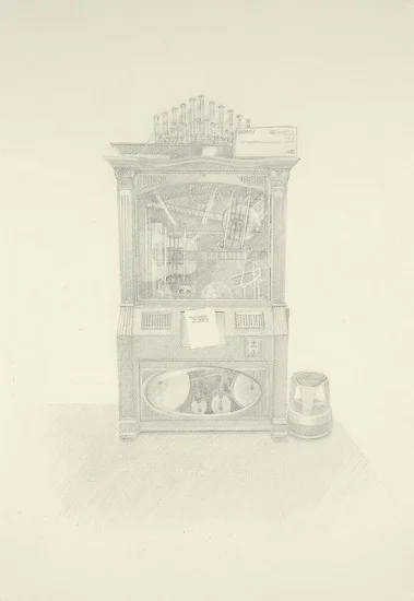 Josephine Taylor, Ametron , 2018, Graphite on paper, 21 1/4 x 14 1/2 inches. Image courtesy of Catharine Clark Gallery