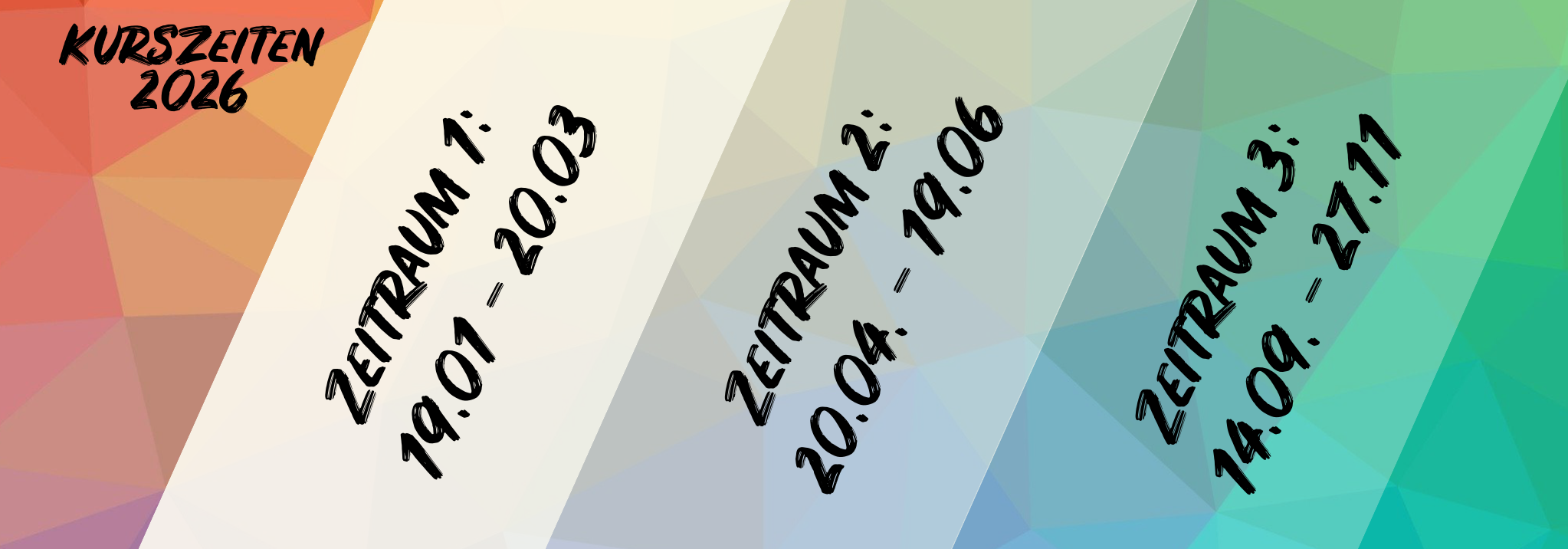 Kurszeiten 2026 im BEBOP Kinder & Jugendhaus