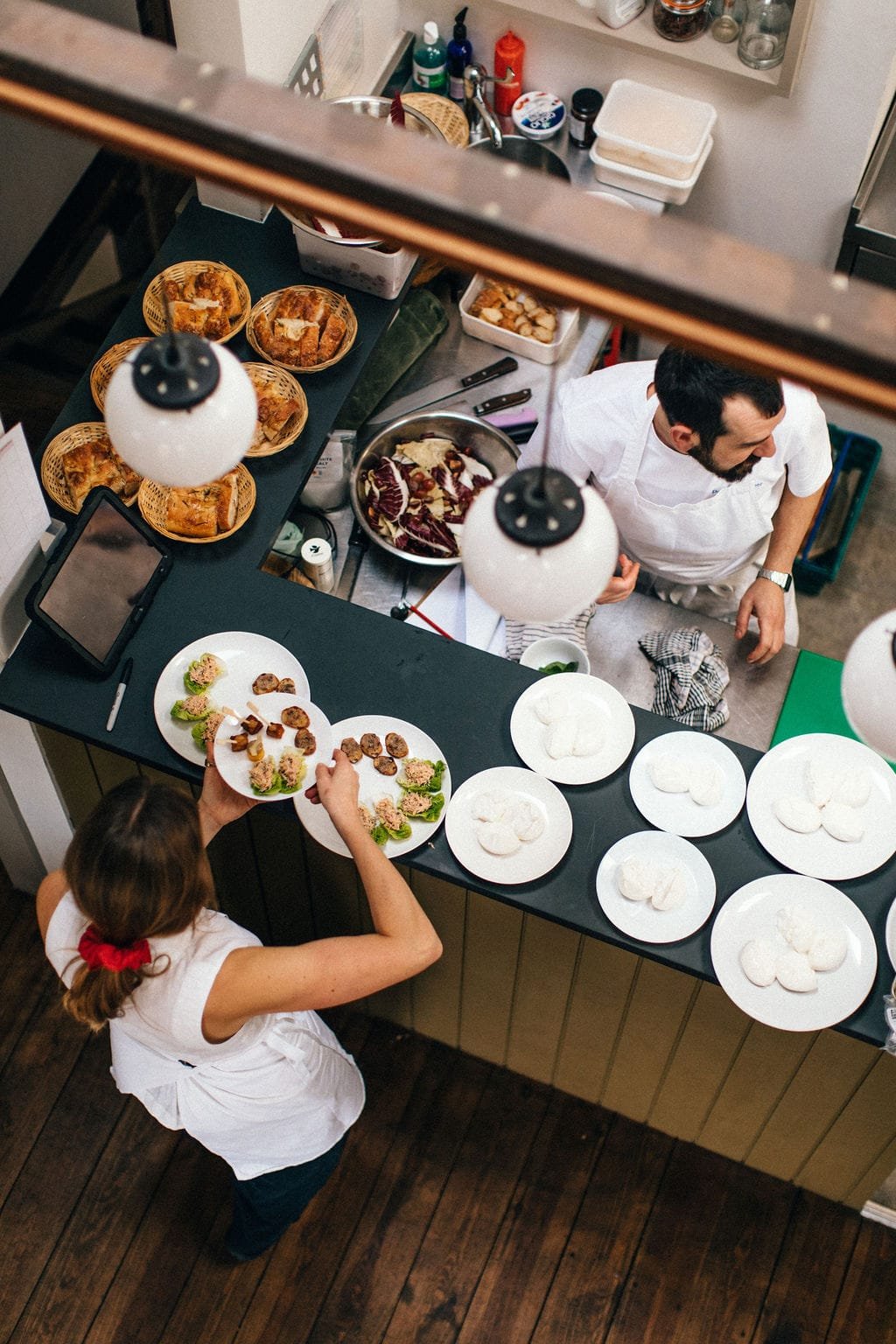 Sharing food served at a business social at The Forge Bristol
