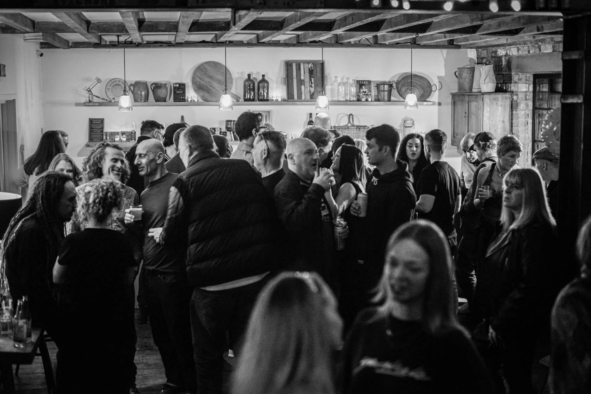 Guests enjoying drinks at a company party at The Forge Bristol