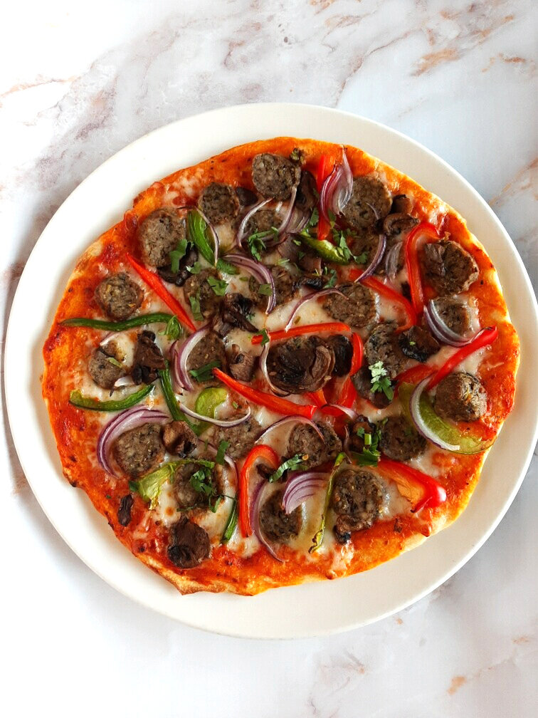 Seekh Kabab Sausage Pizza
