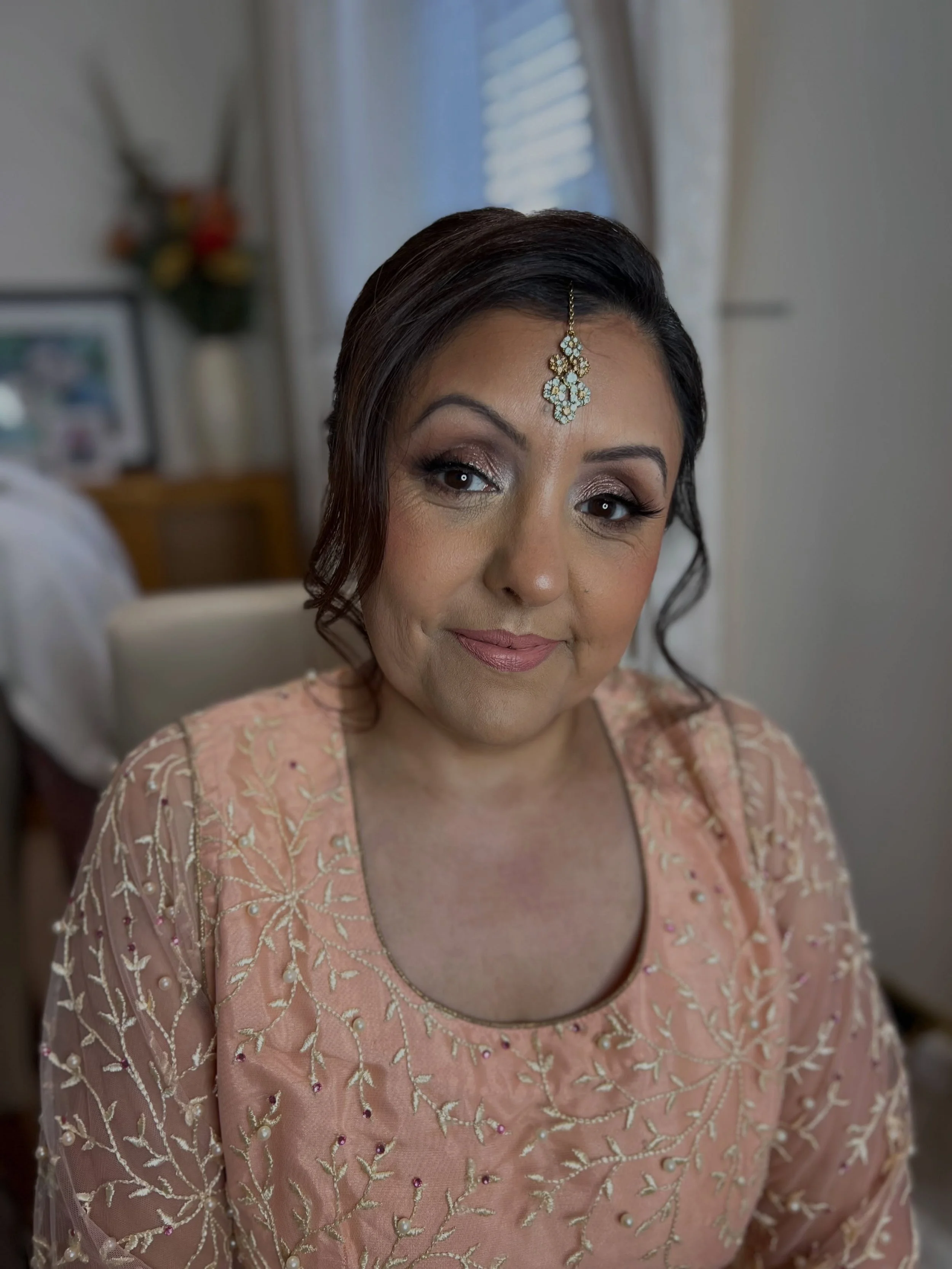 ✨ Party Glam Transformation ✨

&ldquo;2 a.m. start, three hair and makeup transformations, and every minute was worth it. ✨ The brief was soft glam eyes, radiant skin, a romantic updo, something beautiful to go the with traditional jewellery and outf