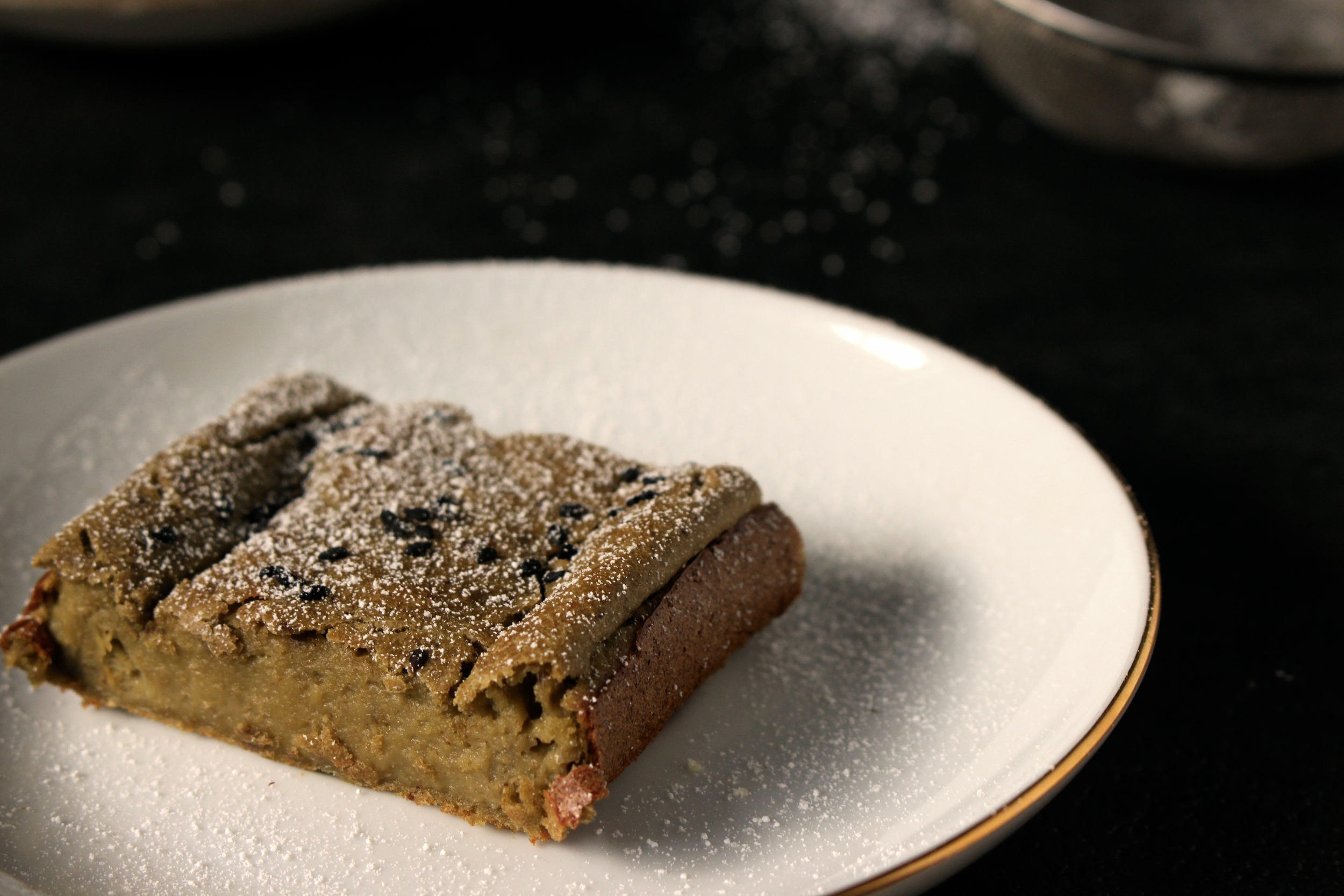banana matcha green tea bread / pound cake [Vegan & gluten free recipe]