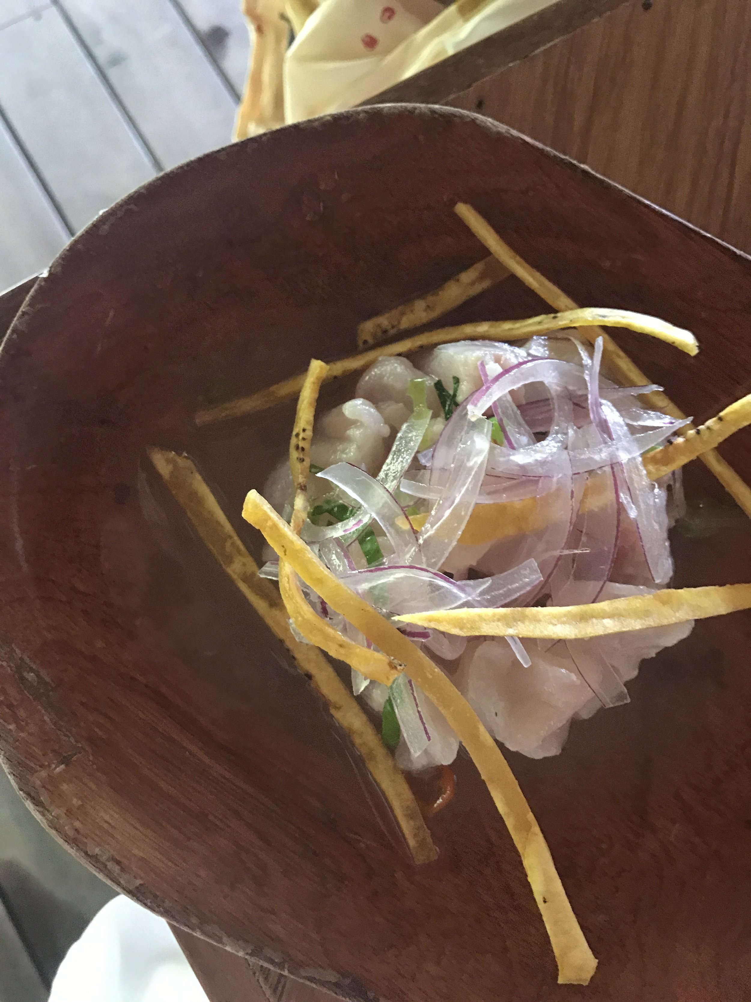 Fresh panamanian ceviche with local catch