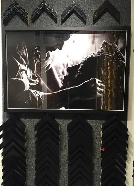This display features 5 different types of glass, helping clients see for themselves the different effects glass type has visually.