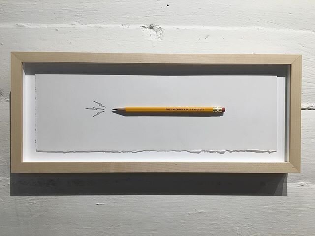 &ldquo;THIS MACHINE KILLS FASCISTS&rdquo; reads on the pencil , an @oliverjeffers piece we framed for him a few years back. Check out a powerful message in a similar post on his page. #blacklivesmatter