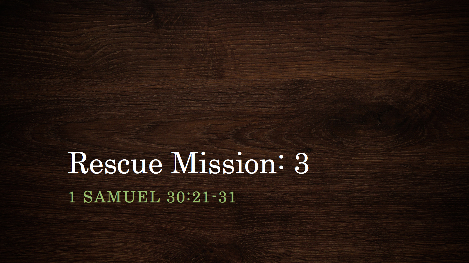 1 Samuel 30:21-31 | Rescue Mission [Part 3]