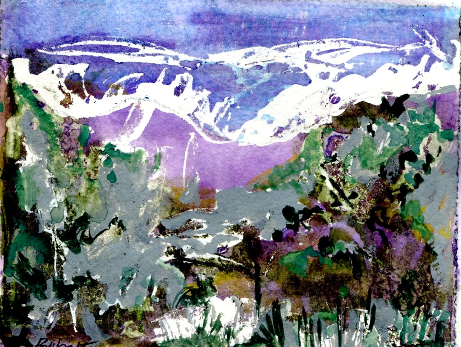 Fitzgerald, Babette 31b Valley, Water-colour.