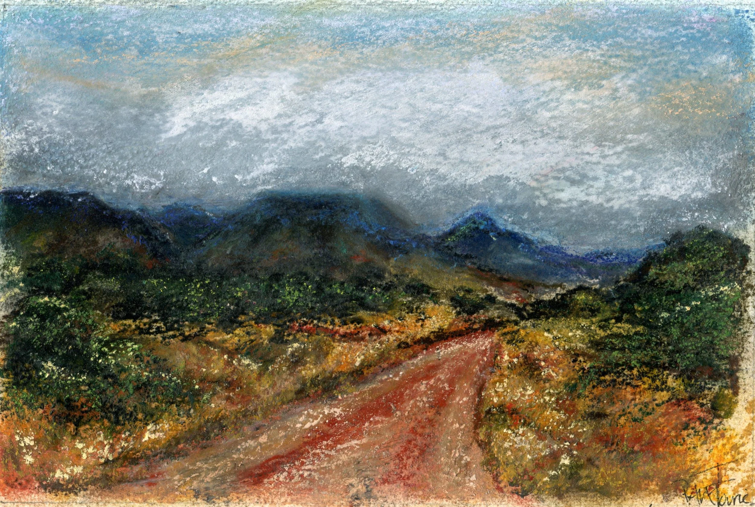 Fourie, Pamela 17a Camdeboo Mountains, Pastel.