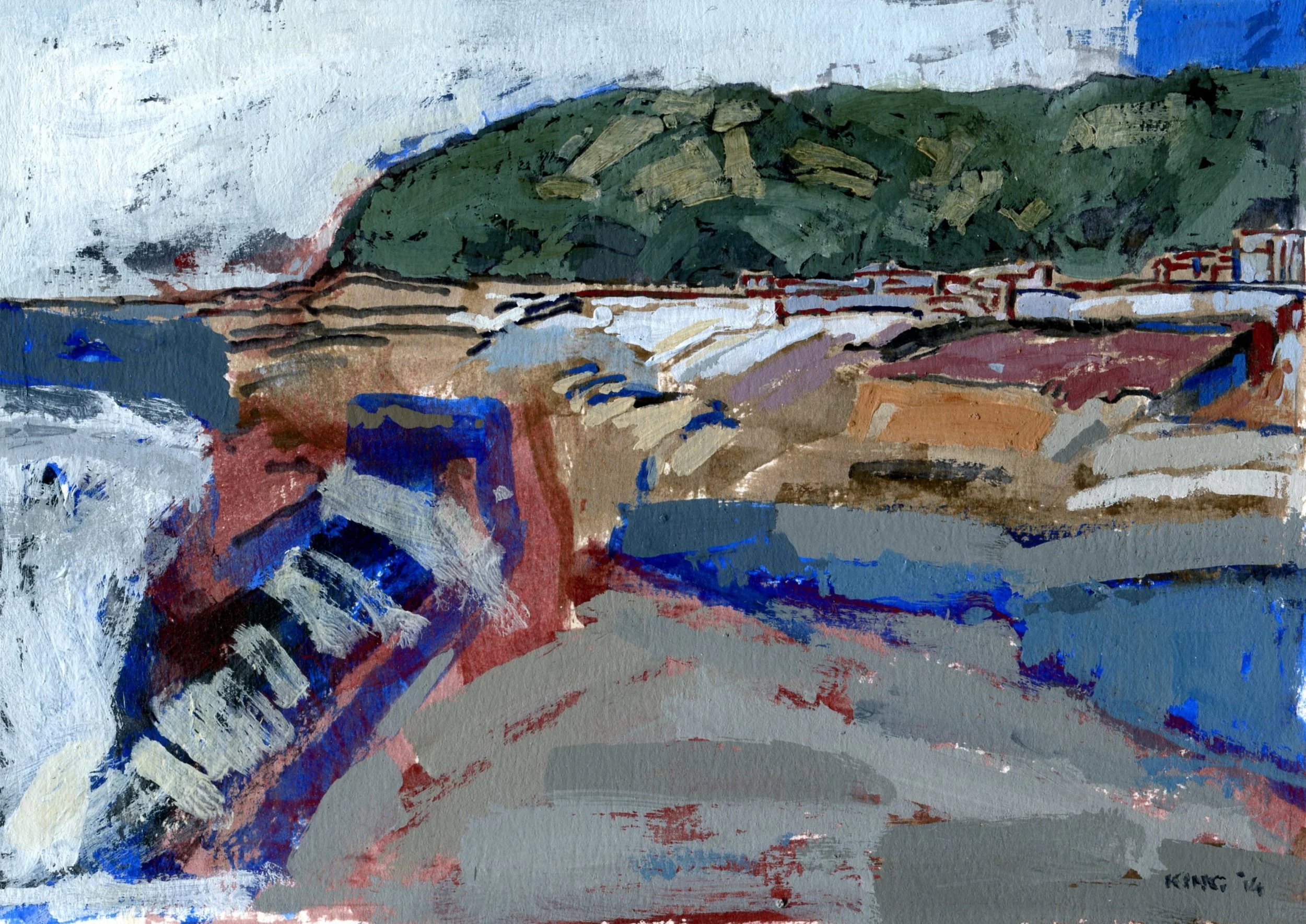King, Terence 1 Promontory III, Acrylic on paper.
