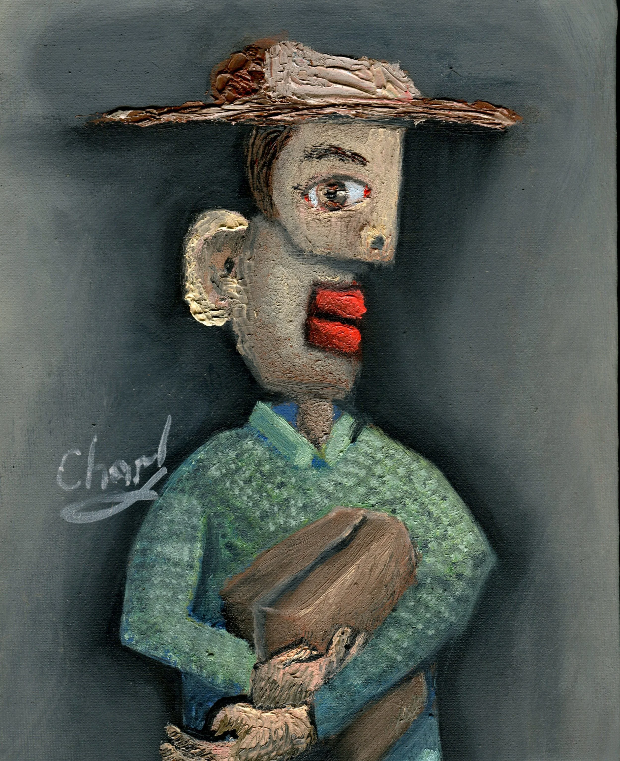 Landsberg, Charl 65c Something to Hide, Oil on board.