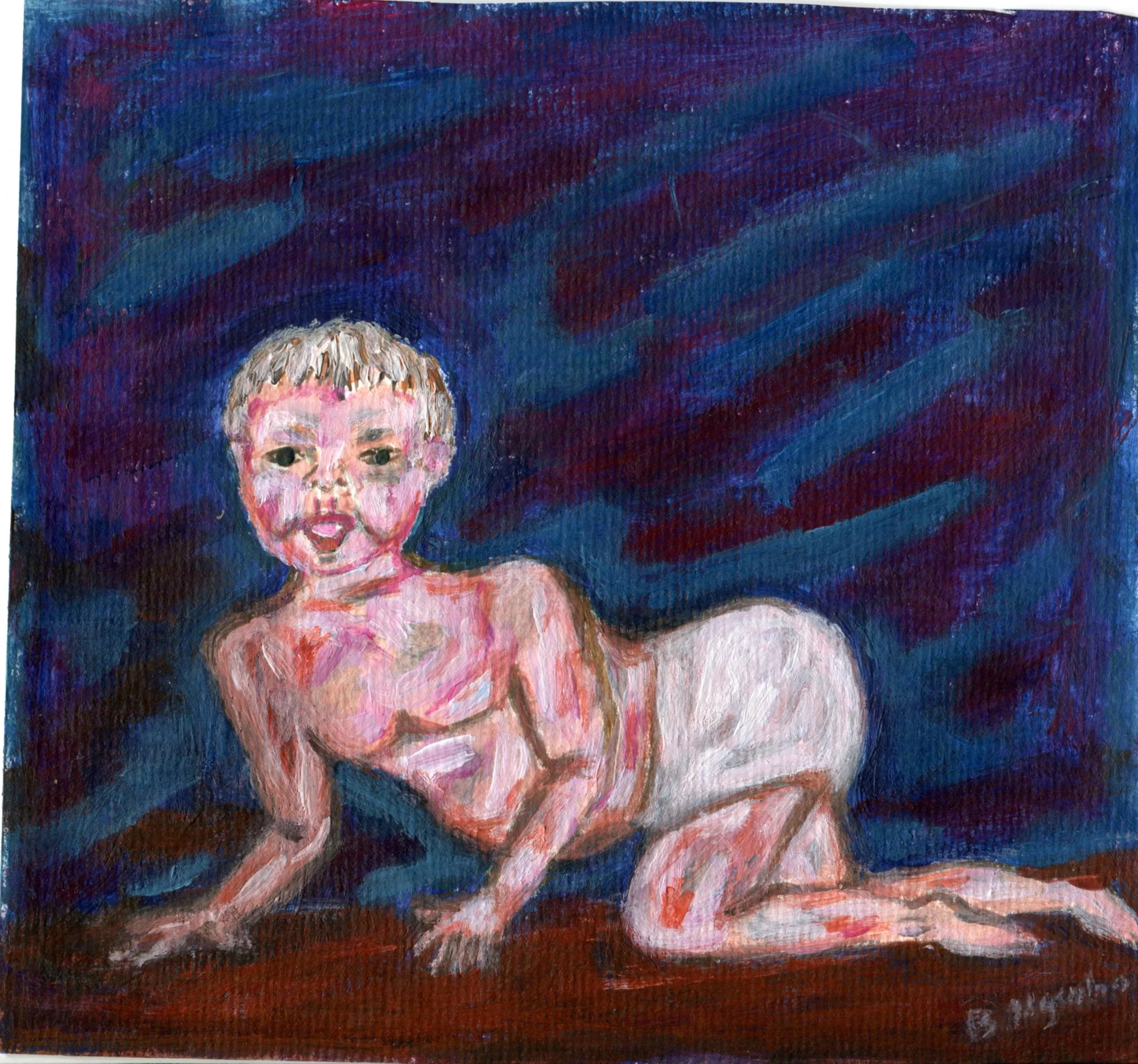 Ngcobo, Bonginkosi 11a Where are You Going, Acrylic on paper.