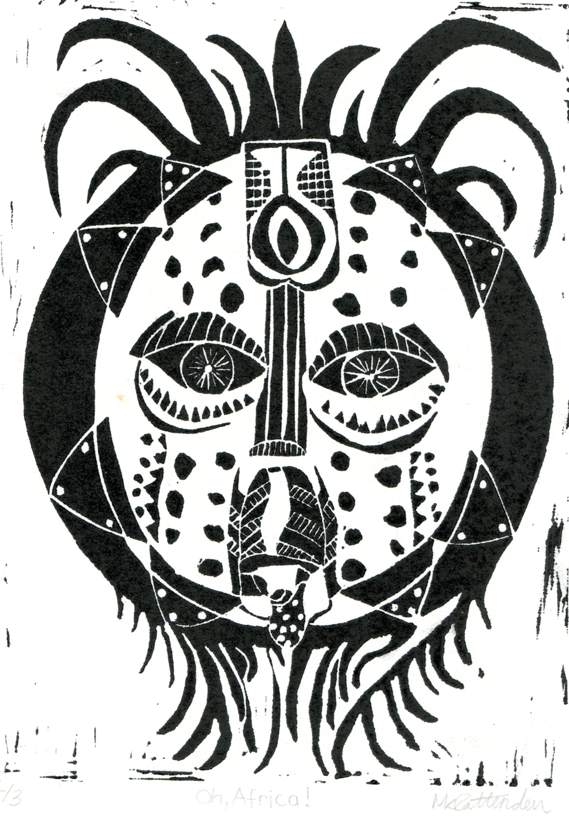Pattenden, Mhairi 23 Oh, Africa! Lino print