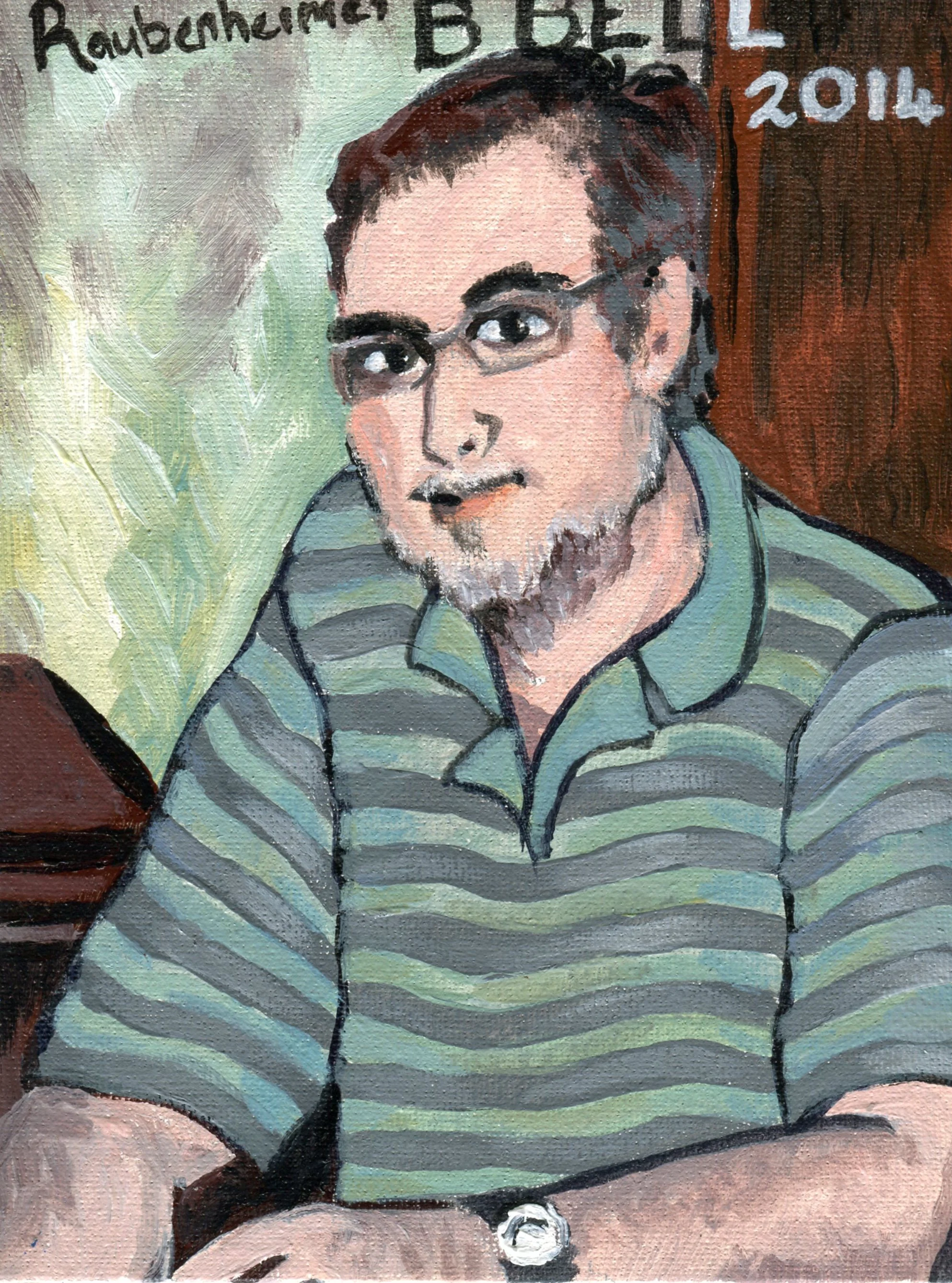Raubenheimer, Anne 70a Portrait of Brendan Bell, Acrylic on canvas