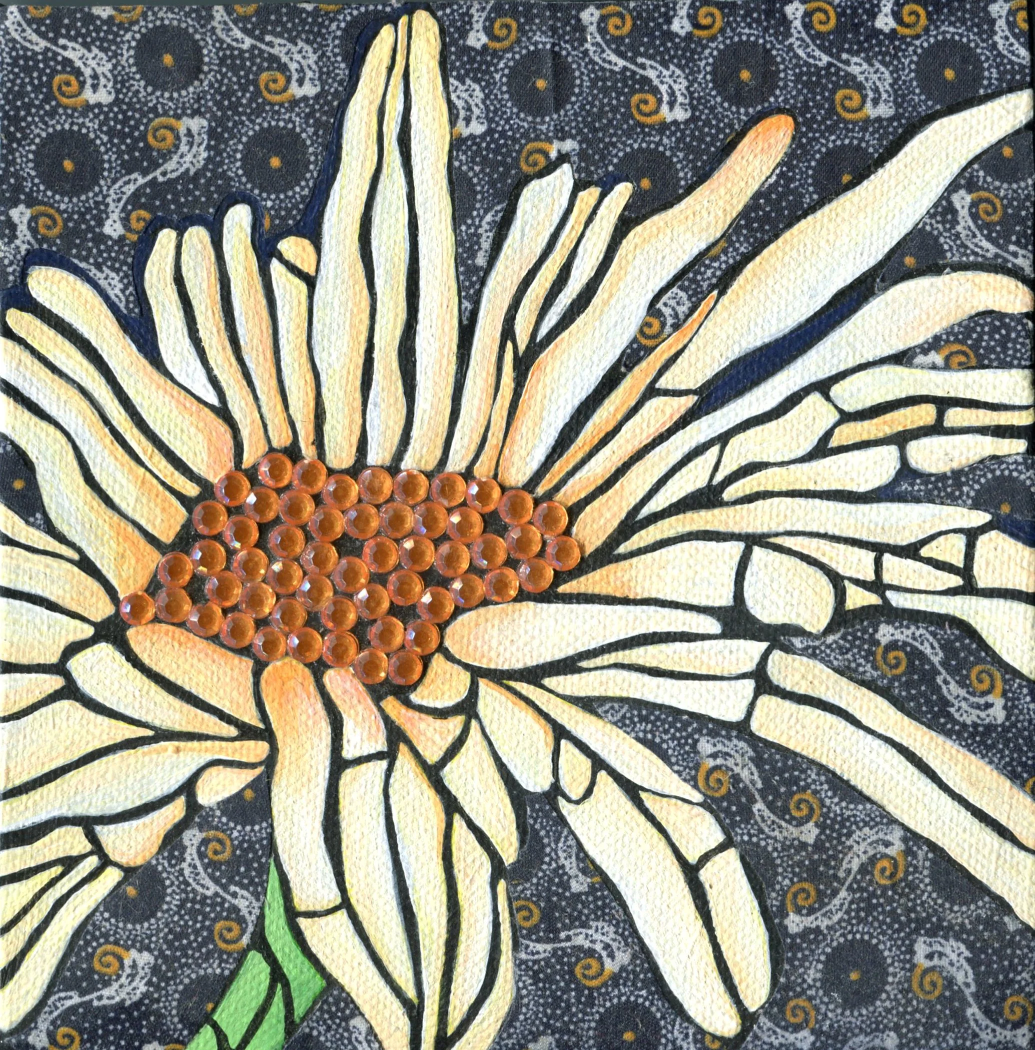 Scheepers, Liesl 26 Sunflower, Mixed media.