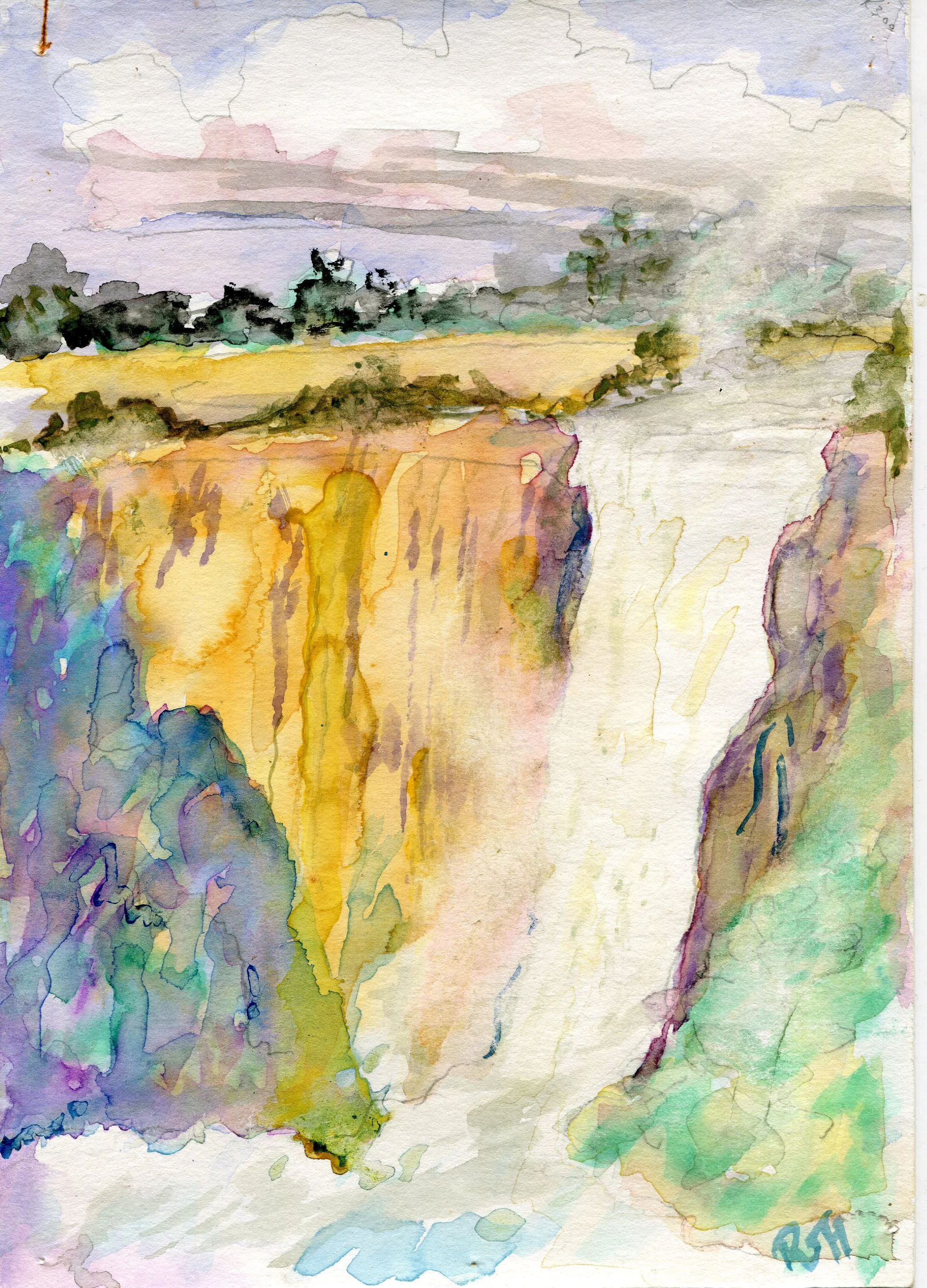 54b Fairlamb, Ruth- Howick Falls, Water colour.jpg