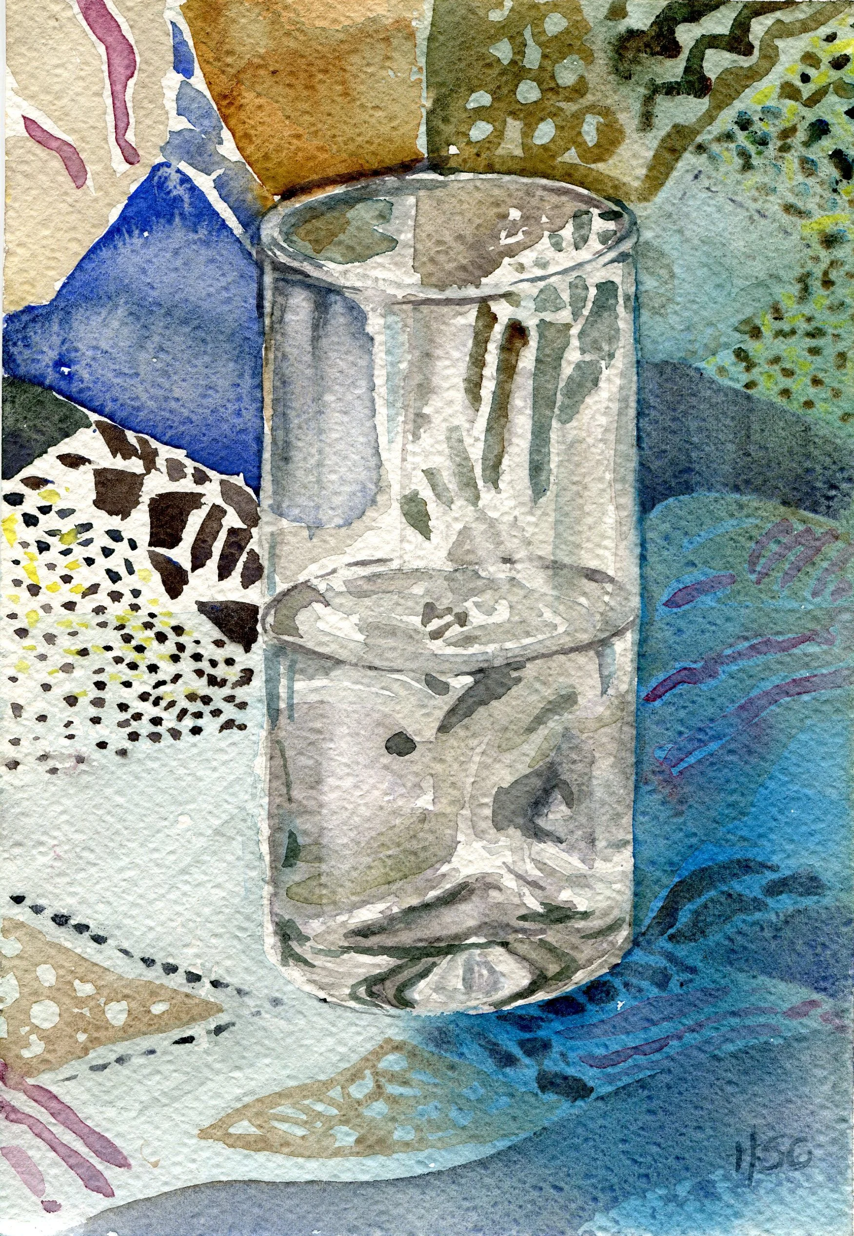 58a Spies Coleman, Hermine - Still Life with Blended Green, Watercolour on Paper.jpg