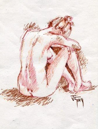 41b Grey, Juliet- Sepia Nude, Fibretips.jpg