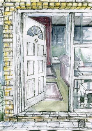 48 Hoal, Peter-The Front Door, Wash and Ink.jpg