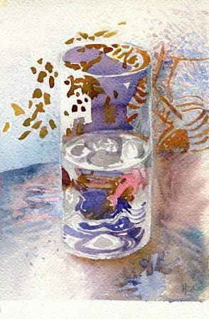 58b Spies Coleman, Hermine - Still Life with Blended Pink, Watercolour on Paper.jpg