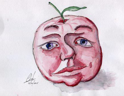 84b Landberg, Charl - Applehead, Watercolour on paper..jpg