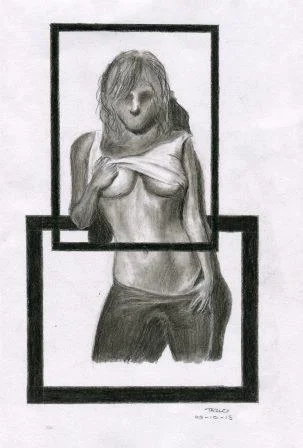 87c Moodley, Tazlo - The Girl without a Face, Charcoal Pencil.jpg