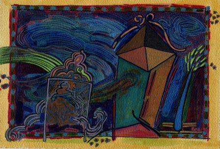 89b Bell, Brendan - Pagoda 2 , gouache..jpg