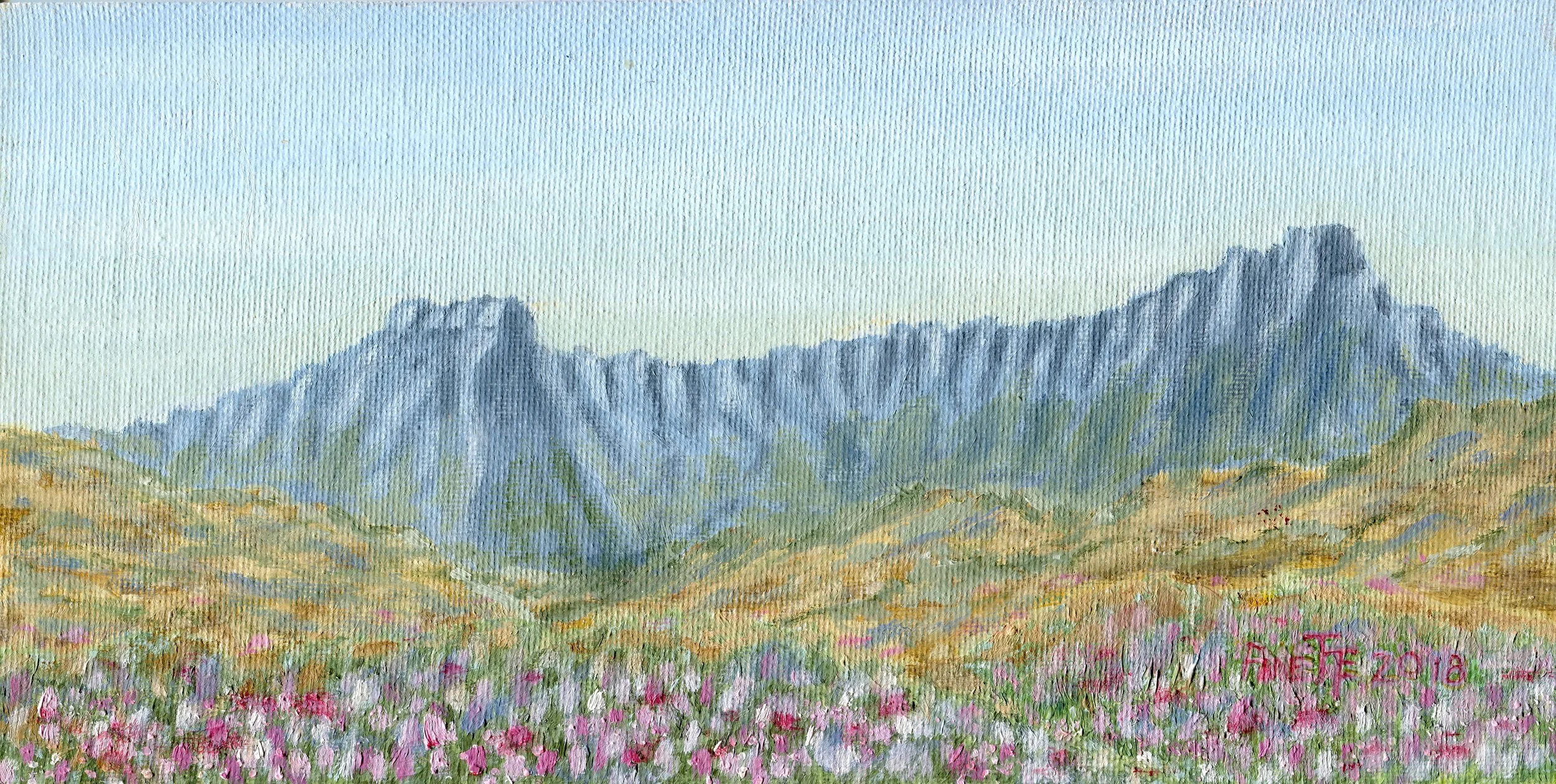 08A Annette Farland Cosmos oil on canvas panel