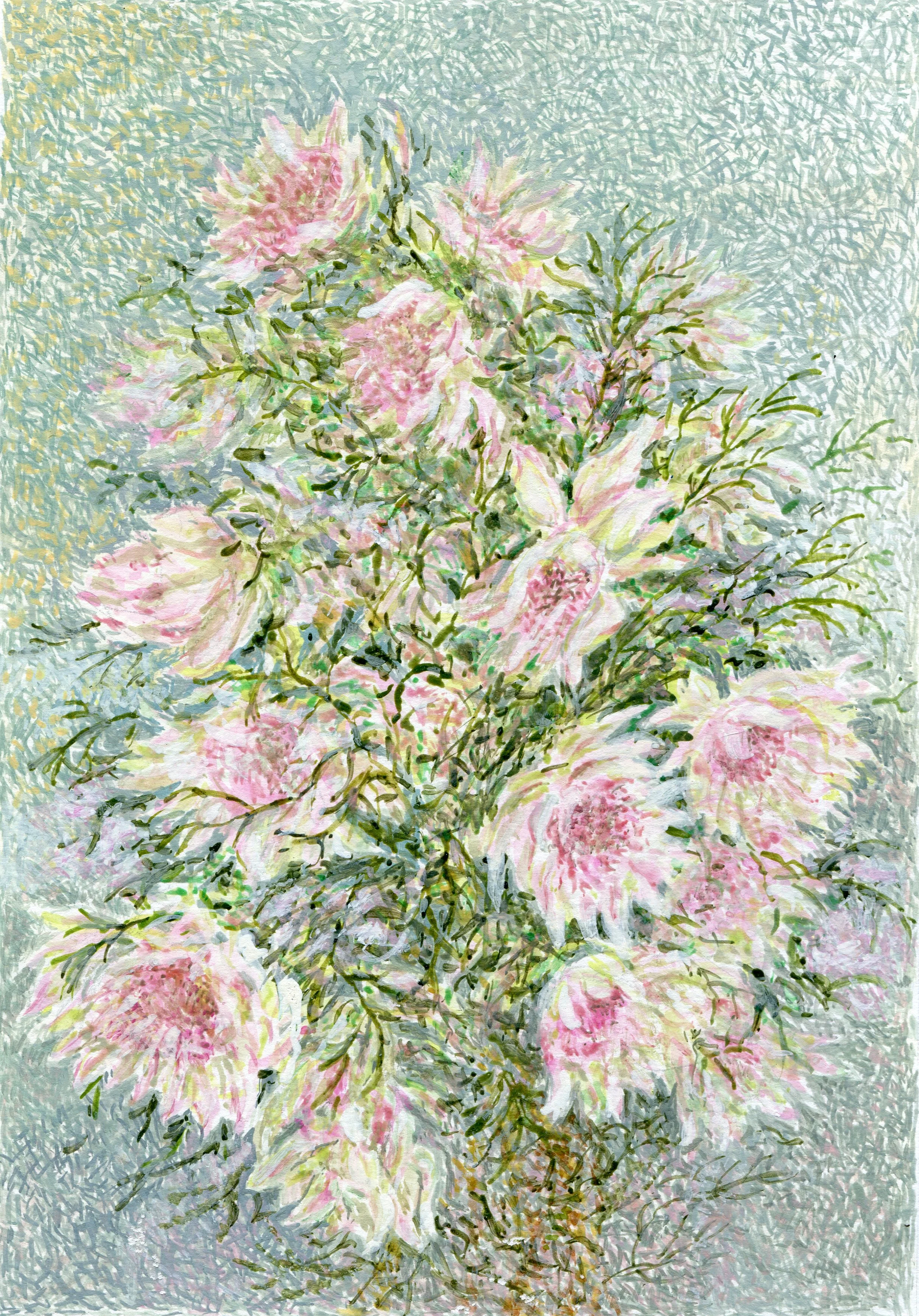 14A Penny Waller Blushing bride egg tempera on paper