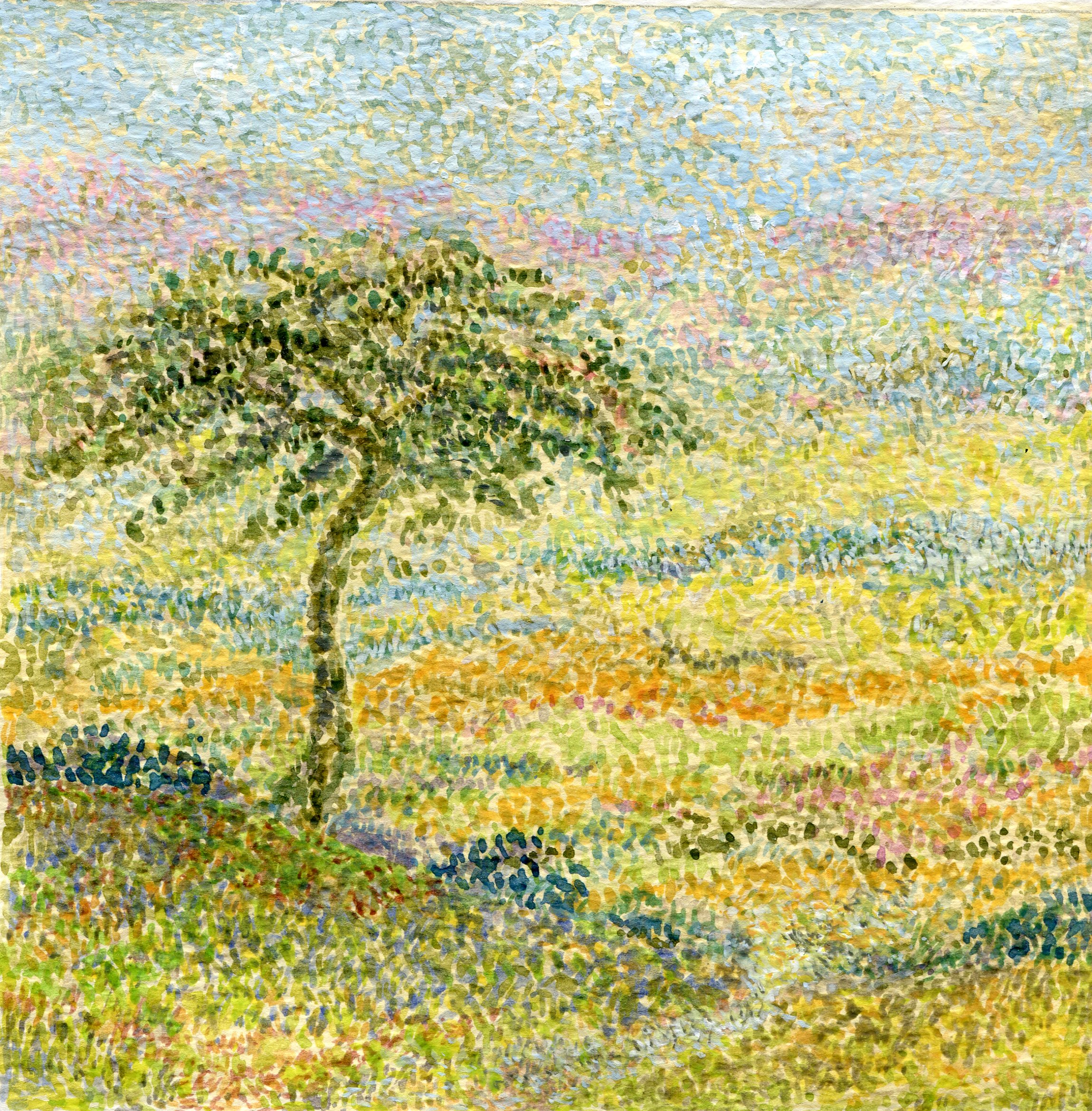 14B Penny Waller Landscape egg tempera on paper