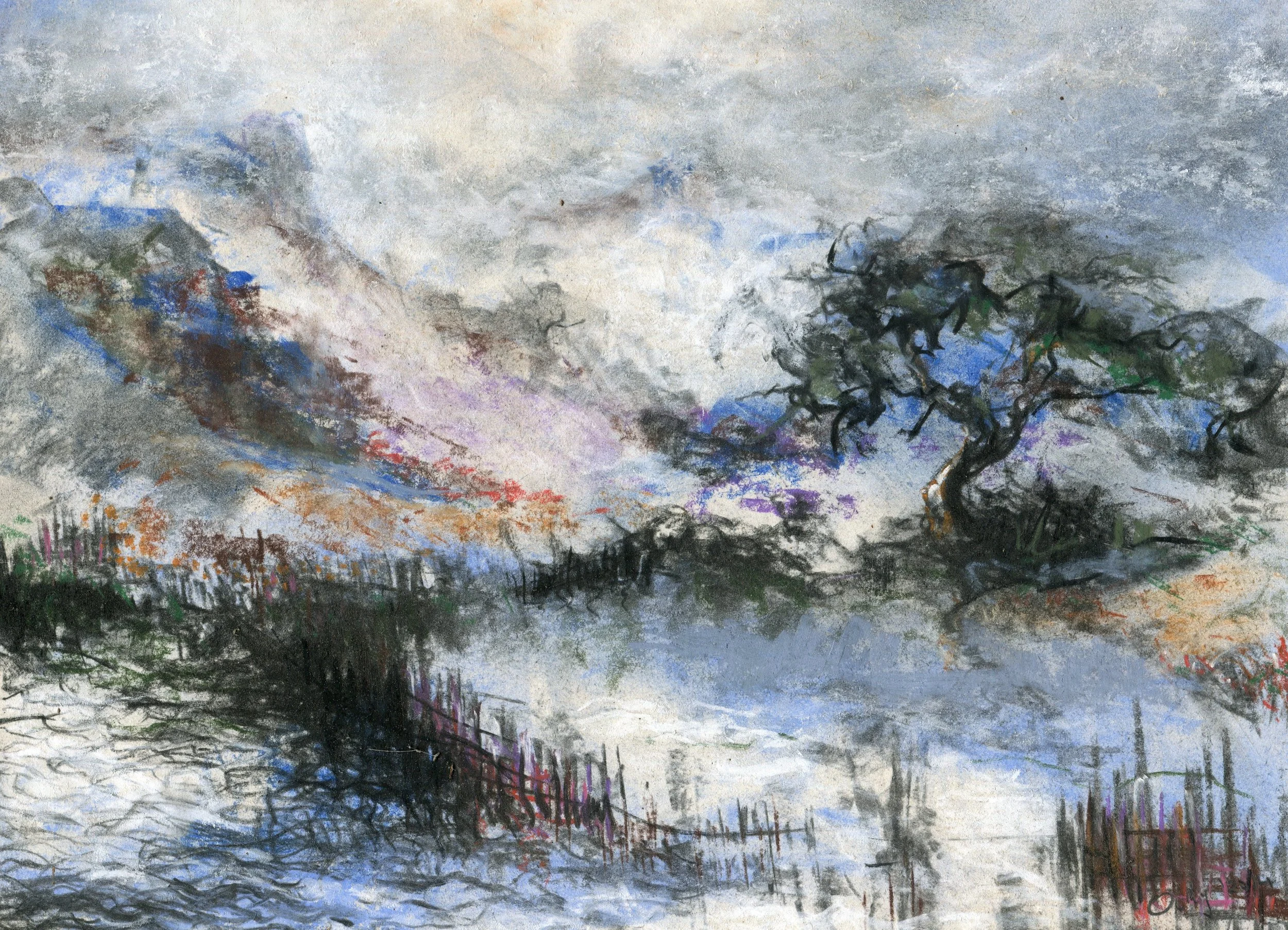 36a Ockert Kruger Landscape 1 mixed media on board