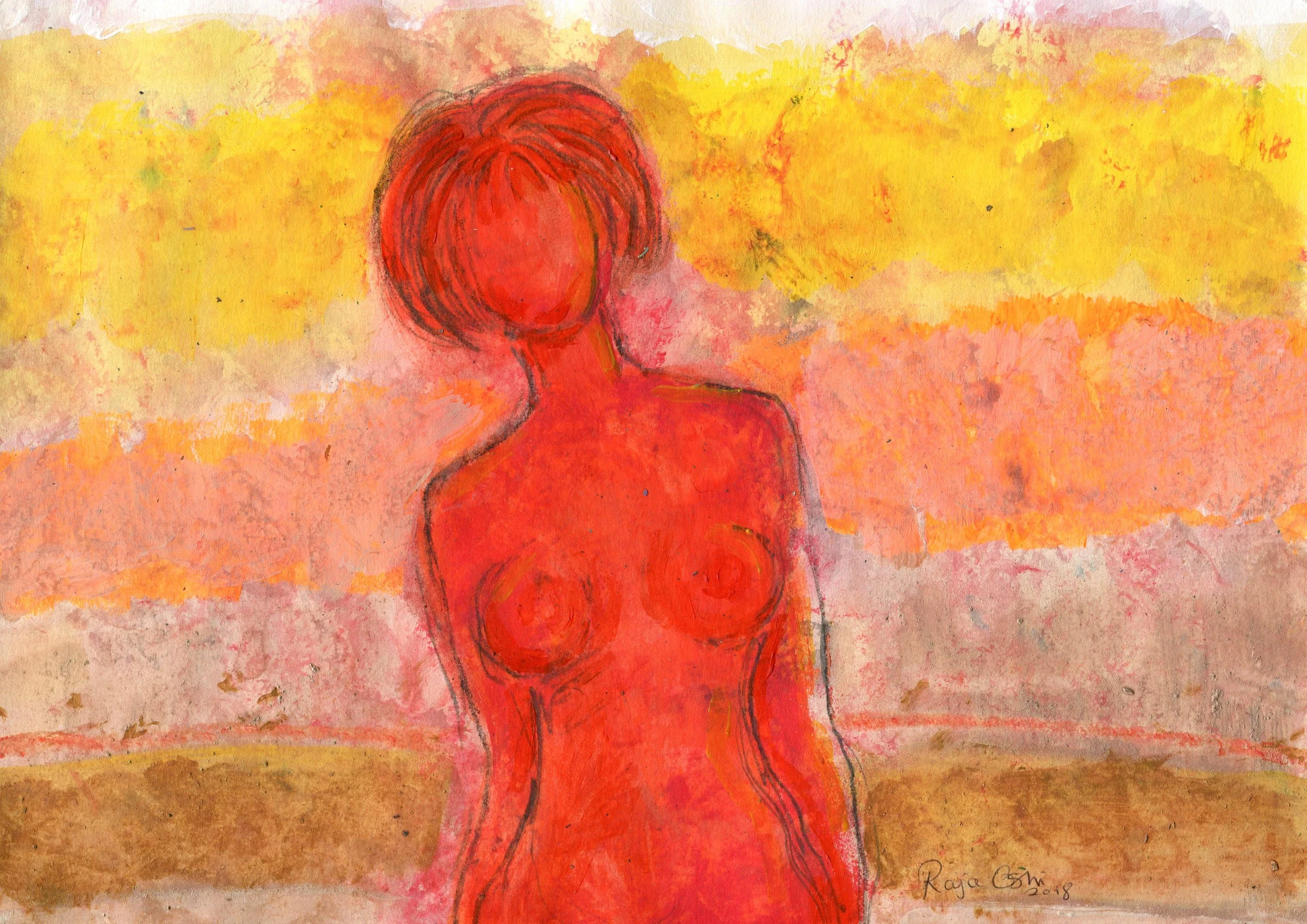 50c Raja Oshi I see you 3 acrylic on paper