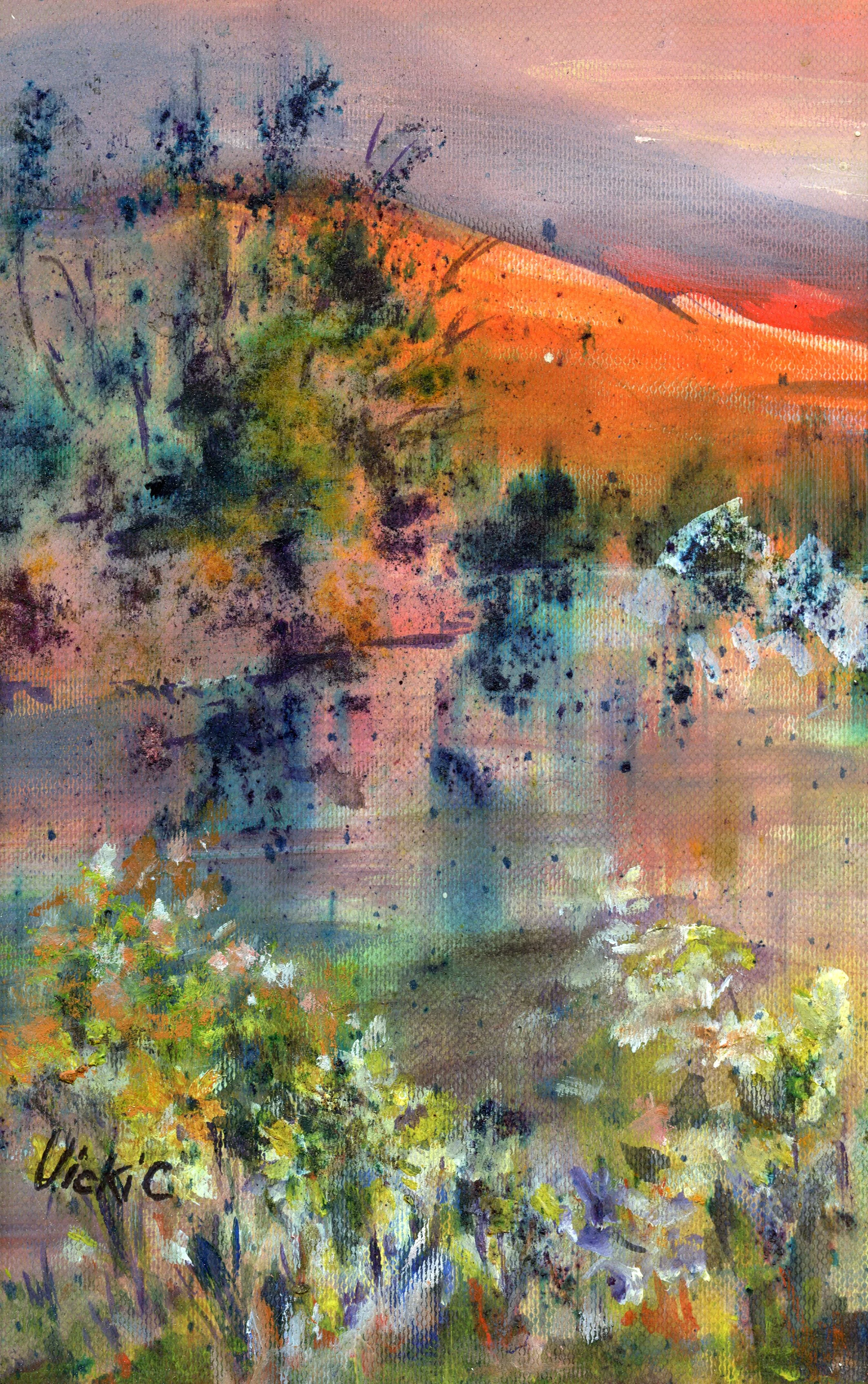 55c Vicki Cressey Where the mind is acrylic and oil on canvas paper